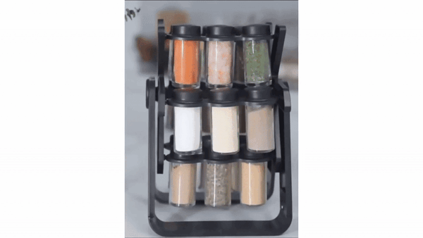 18 Jar Rotating Spice Rack (1) Shop now, 18-Jar Rotating Spice Rack Set in KSA