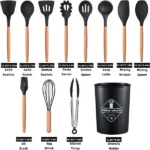 12-Piece Silicone Cooking Utensils Set - in Saudi Arabia - Image 2