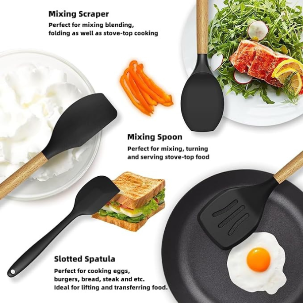 12-Piece Silicone Cooking Utensils Set - in Saudi Arabia - Image 5