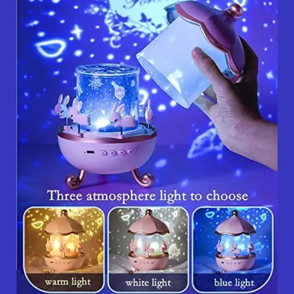 Bunny Night Light – Rotating Star Projector for Kids (7) bunny night light in KSA | Shop Online