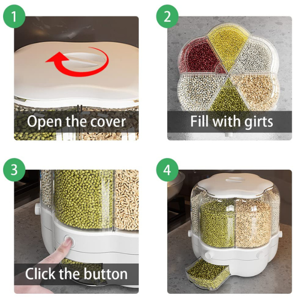 Denx Grain Storage Bucket – 9kg Airtight Food Container - Image 3