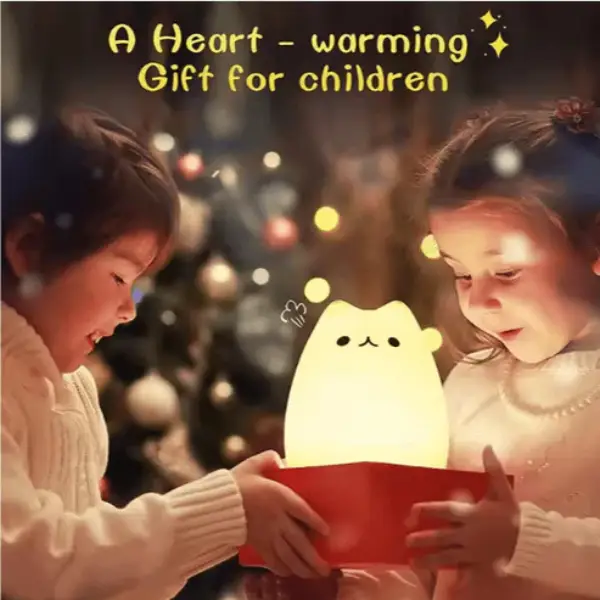 Squishy Cat Night Light – Soft Silicone, Color-Changing LED Lamp (8) Squishy Cat Night Light – Soft Silicone, Color-Changing LED Lamp - Image 2