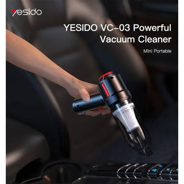 VC03 Cordless Vacuum Cleaner 4000Pa Suction Rechargeable & Portable (3) VC03 Cordless Vacuum Cleaner – 4000Pa Suction - Image 2